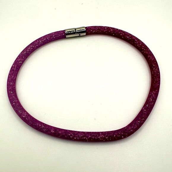 Swarovski Stardust purple mesh choker necklace! With original box, never worn! - Picture 1 of 7